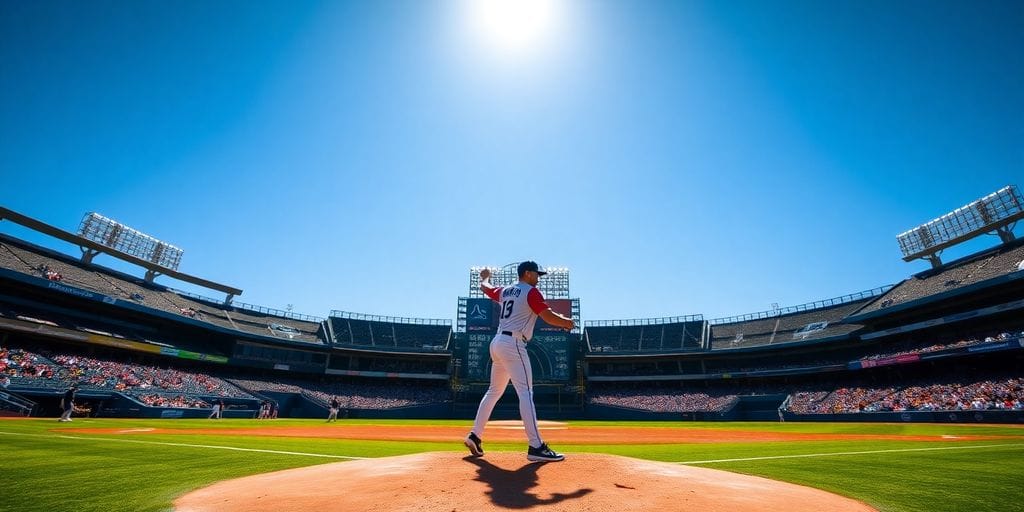 Dodger Stadium action with pitcher and batter.
