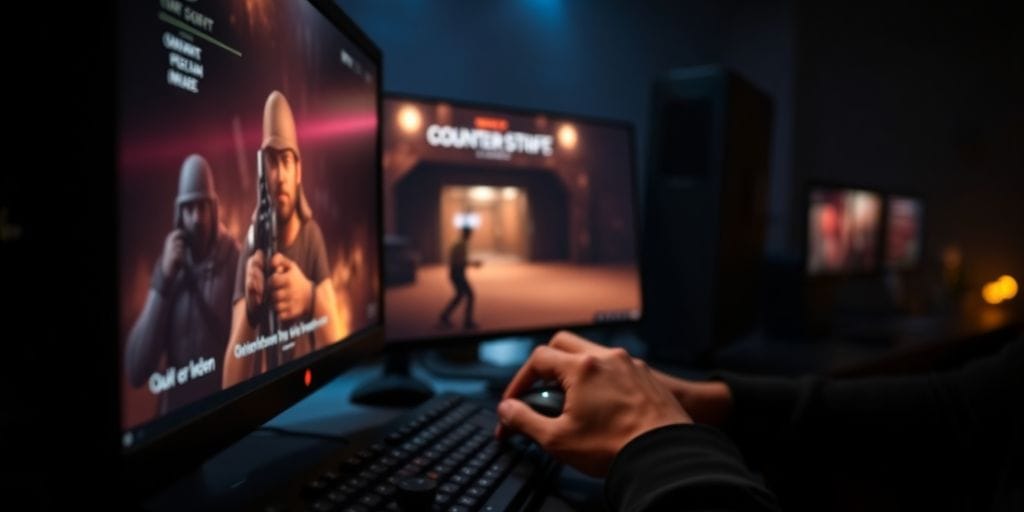 Esports players competing. Game feeling.