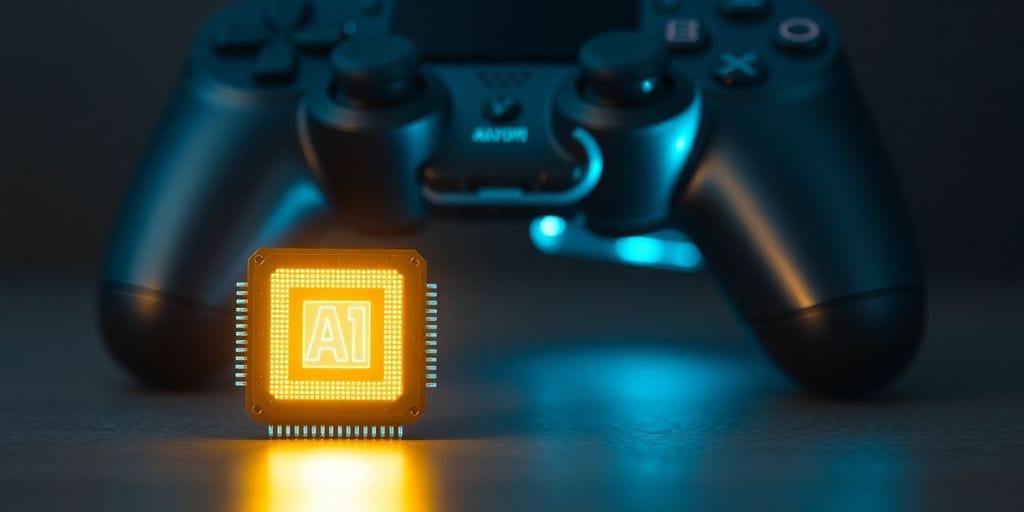 AI brain chip, fading game controller