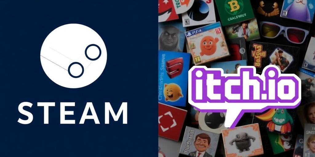 Digital storefronts with game icons disappearing.