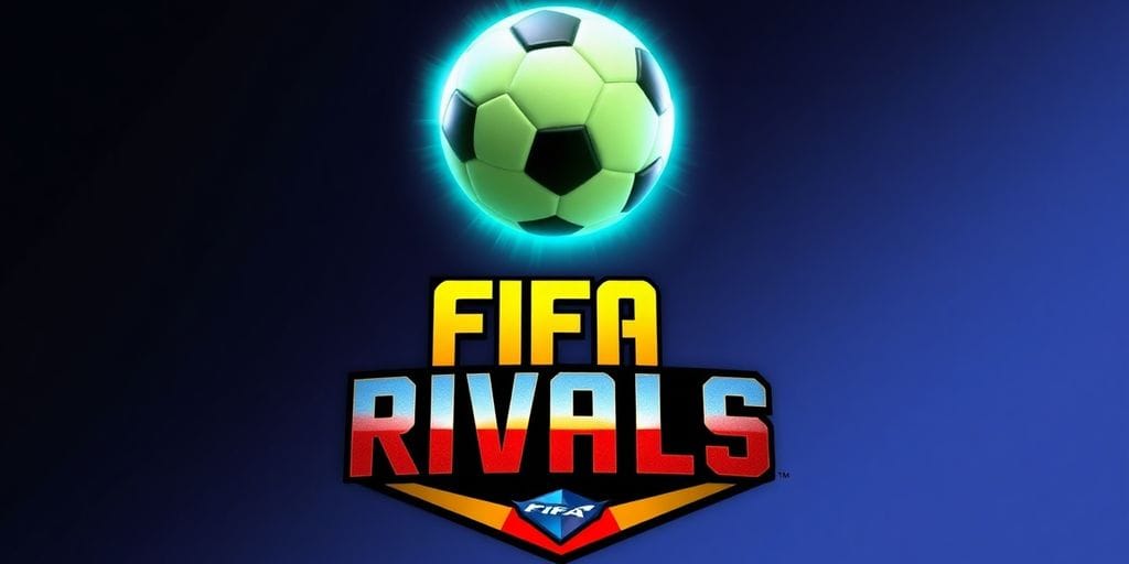 FIFA Rivals game logo with glowing soccer ball.