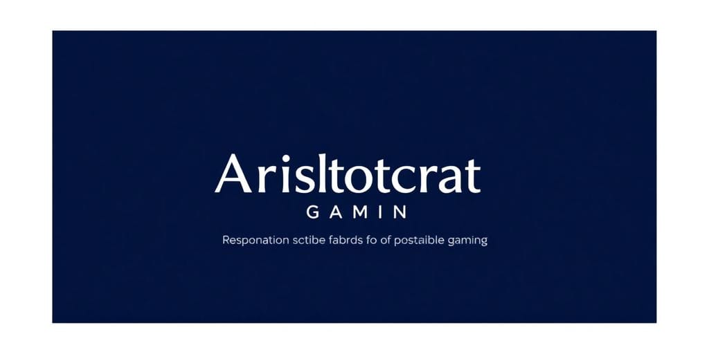 Aristocrat Gaming logo with glowing accents.