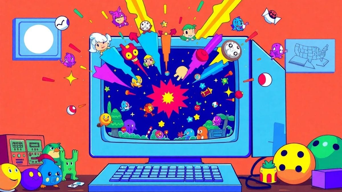 Playing classic SWF games on a retro computer.