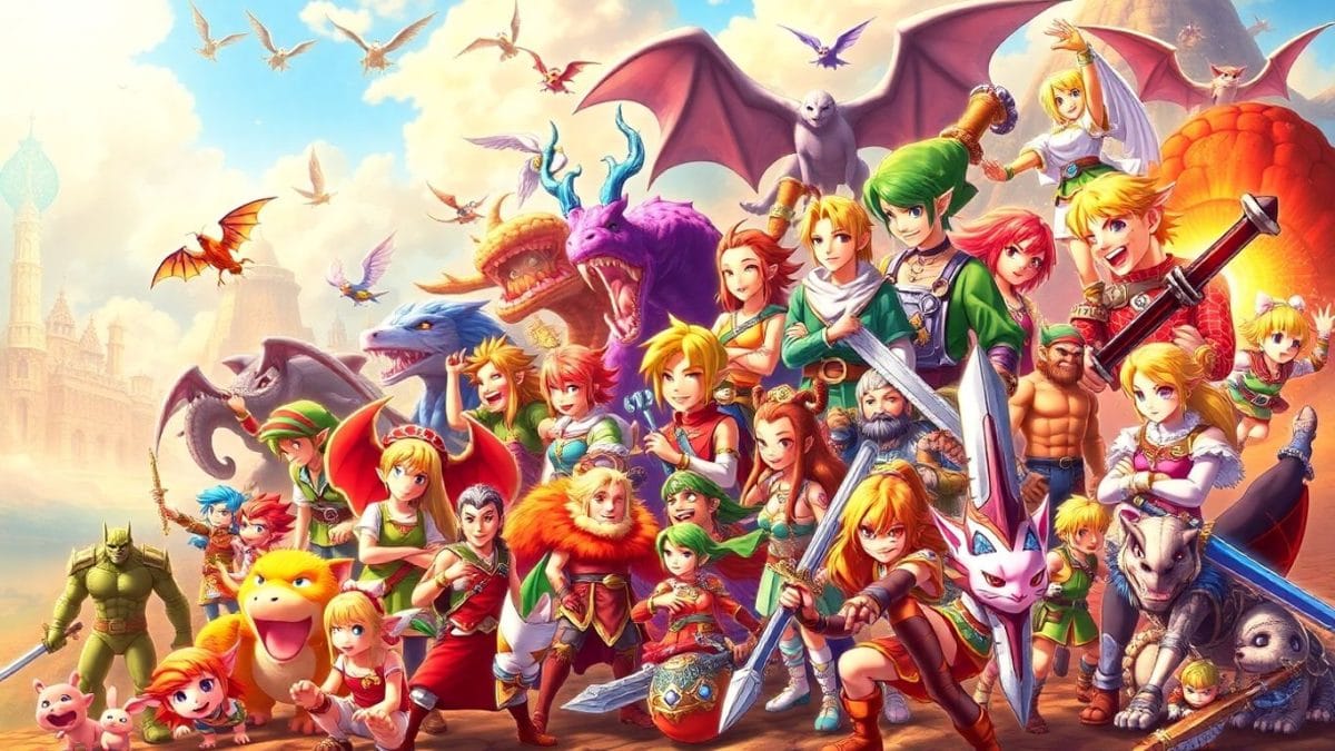 3DS RPGs collage with fantasy characters and game worlds.