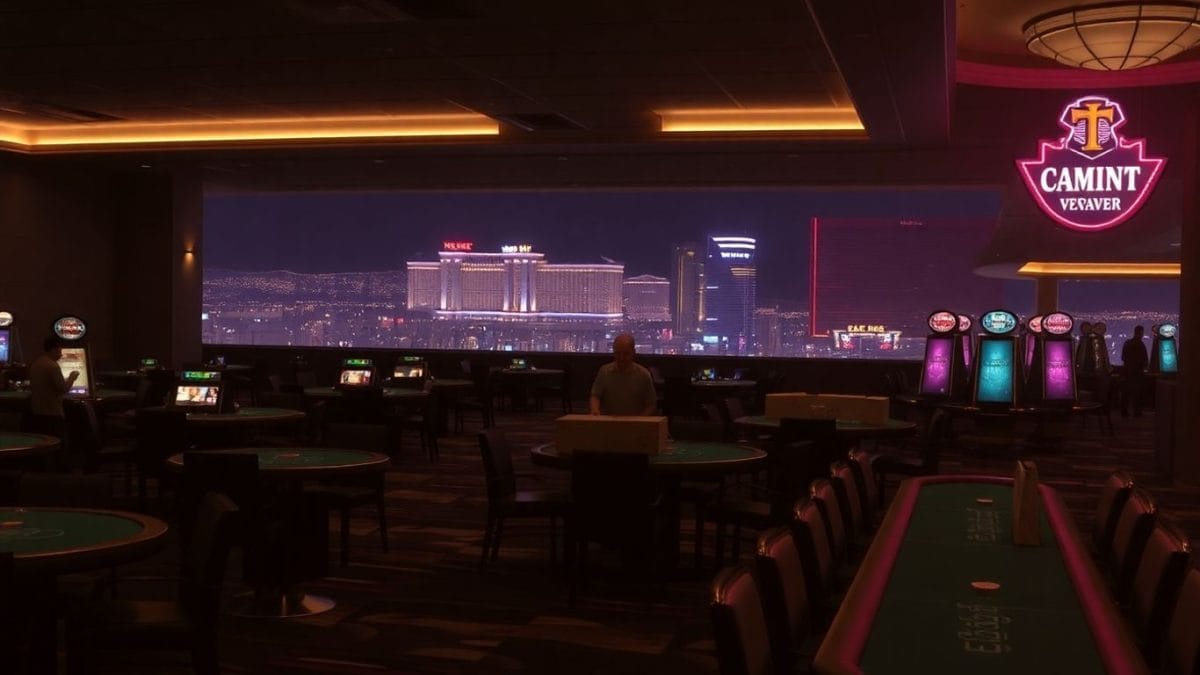 Las Vegas casino workers leaving with boxes