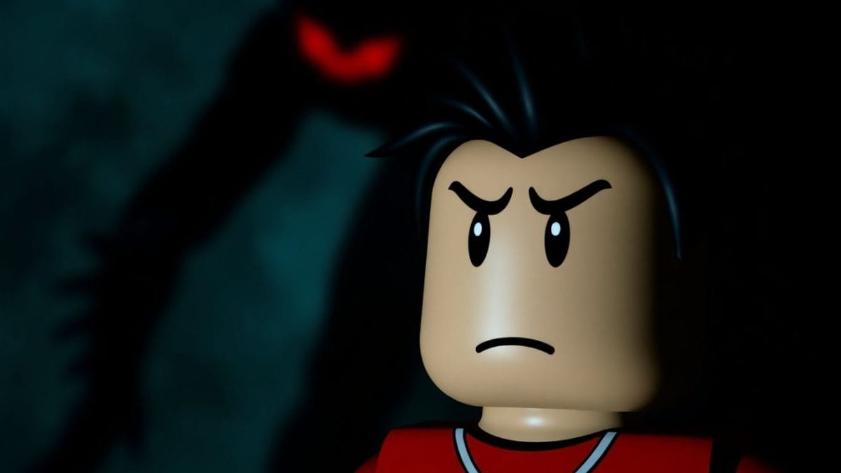 Roblox avatar in a dark, concerning digital environment.