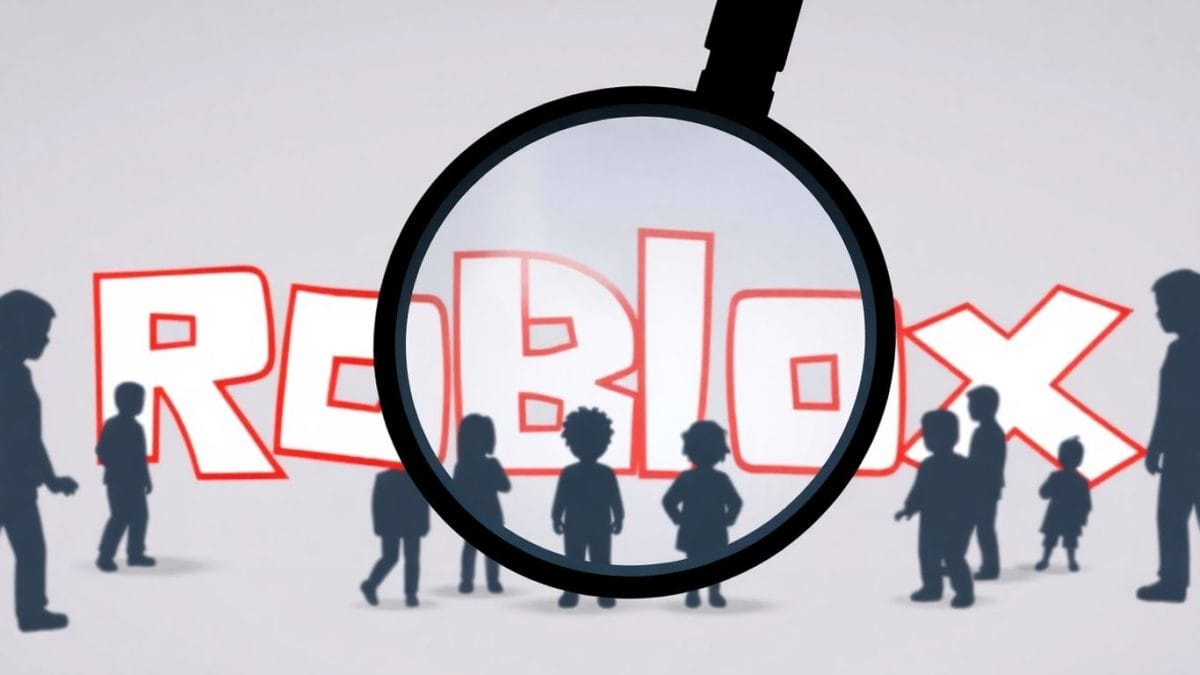 Roblox logo under investigation for child safety concerns.