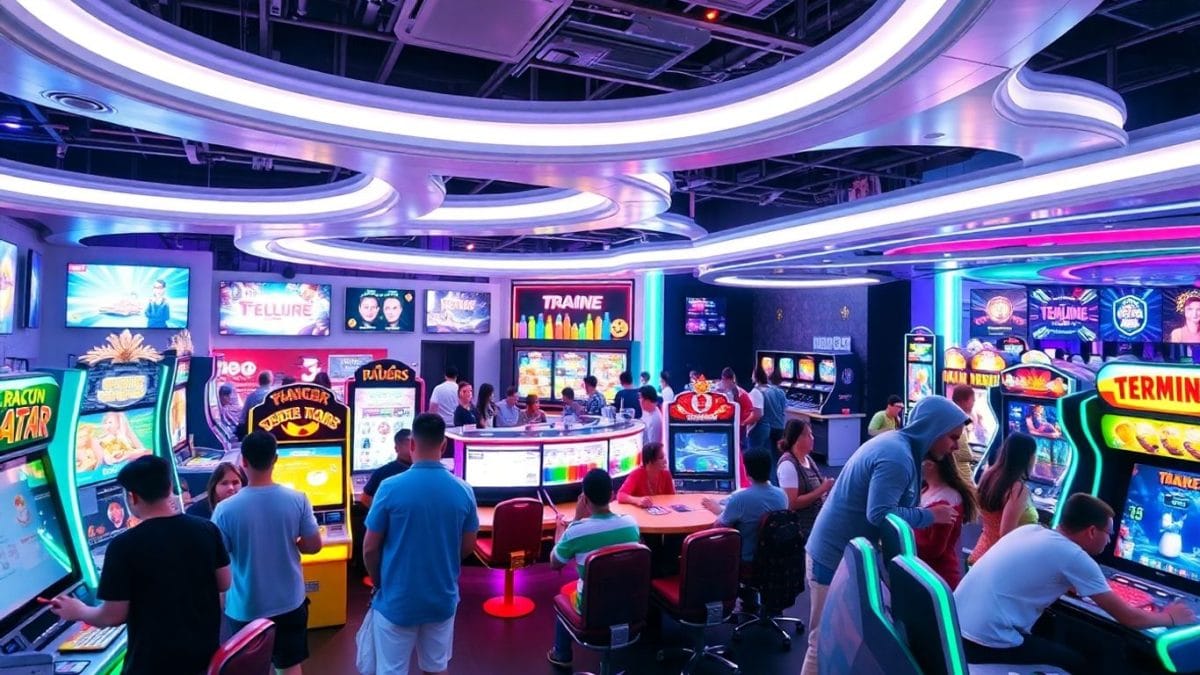 King of Prussia Mall's new gaming venue with arcade and bar.