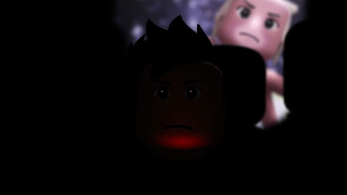 Roblox avatar in shadow, child safety concerns.