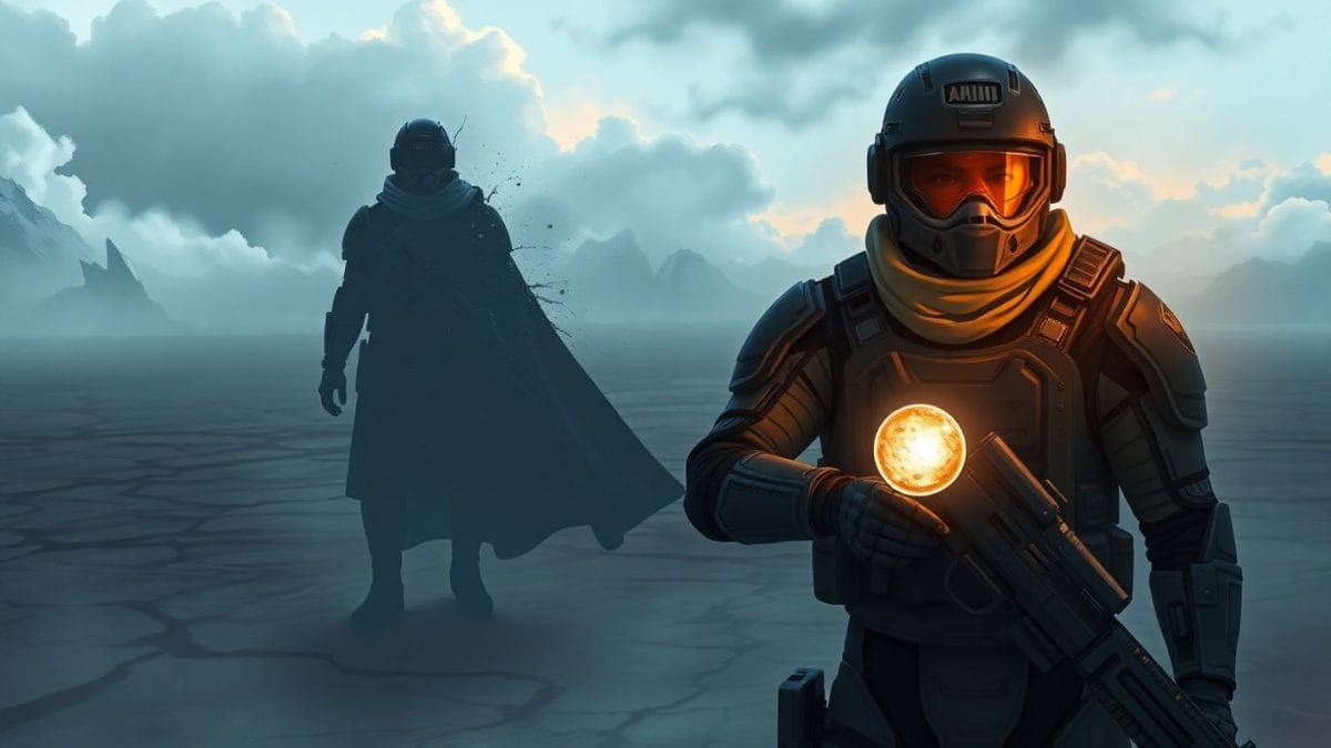 Soldier fighting a glitching cheater in ARC Raiders.