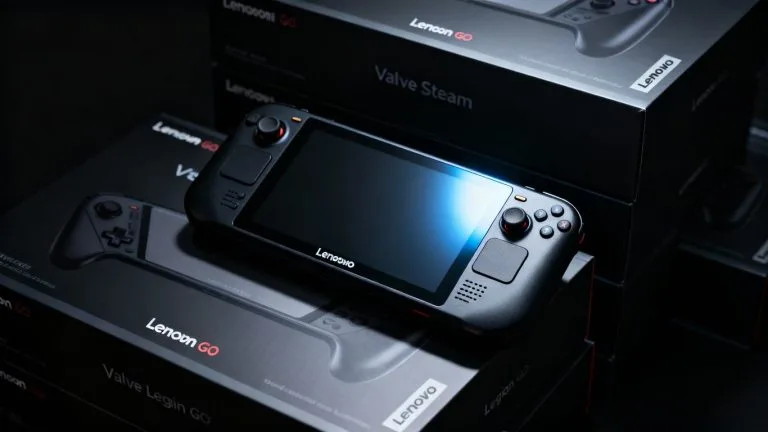 Lenovo Legion Go and Valve Steam Deck gaming devices.