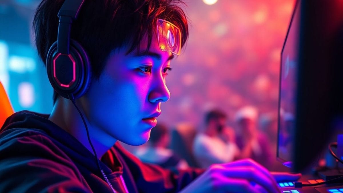 [Jungkook] playing video games, breaking viewership records.