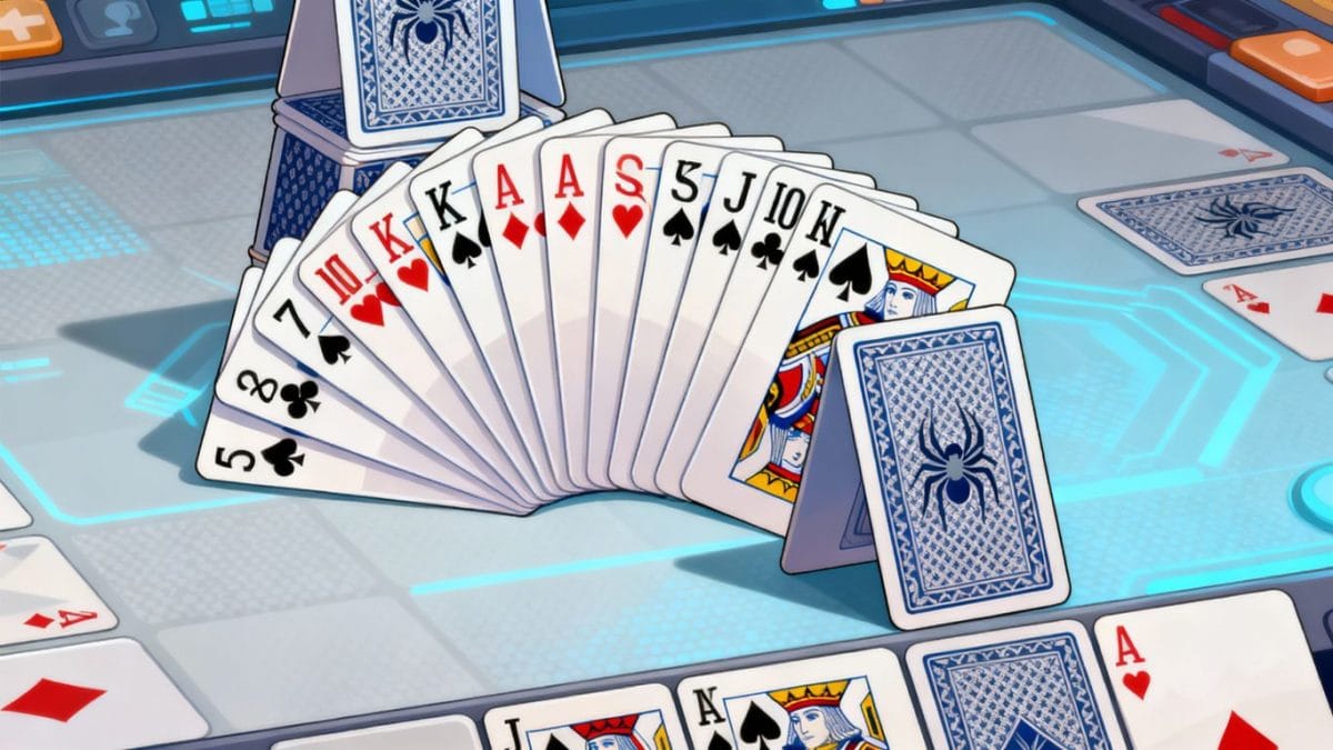Spider Solitaire card game illustration