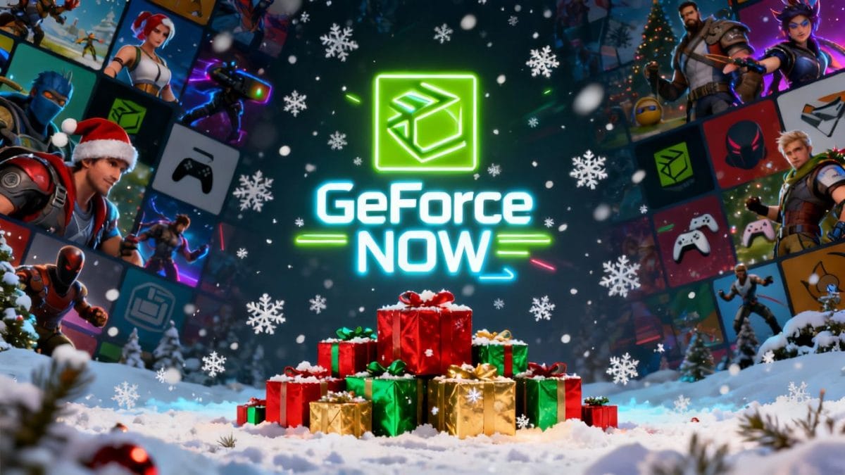 GeForce NOW holiday game additions and special offers.