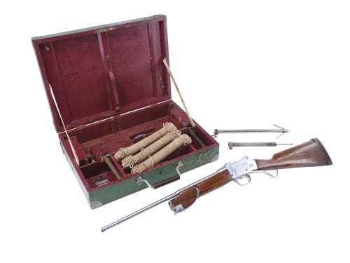 Quint’s (Robert Shaw) original, screen- and photo-matched W.W. Greener Harpoon Rifle Mark II