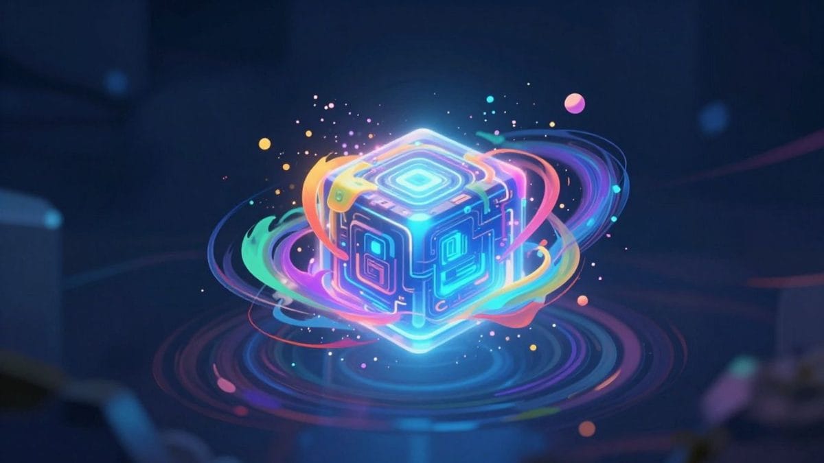 AI generating creative images with colorful energy