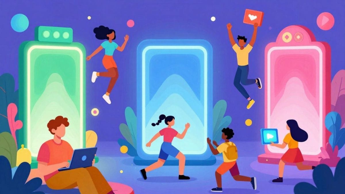 Unblocked game world with diverse characters and colorful game elements.