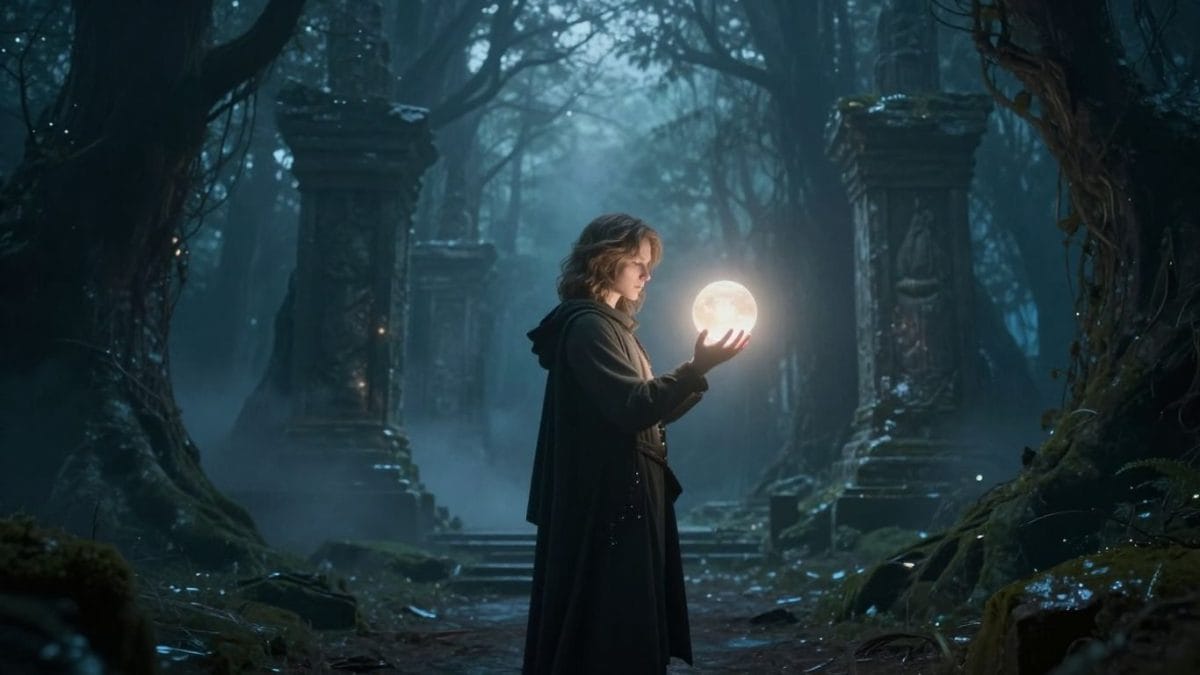 Will: Follow The Light game character in mystical forest.