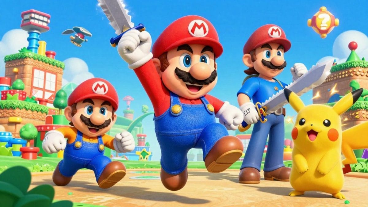 Collage of Nintendo Switch game characters and landscapes.