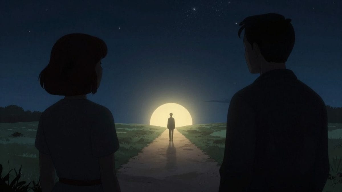 Remembering entertainment figures in a starry, ethereal night.